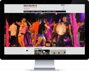 Imagen de las portadas del web y la app de una fiesta mayor
