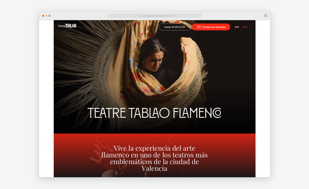 Landing per a Teatre Tablao Flamenco